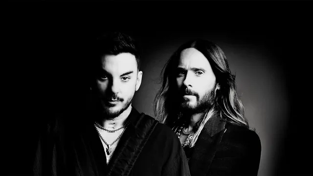 Promotional artwork for Thirty Seconds to Mars Presents A Beautiful Lie vs This Is War